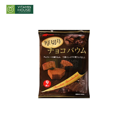 Bánh Bông Lan Cắt Lát Vị Chocolate Baumkuchen Nhật Gói 240g (Nâu)