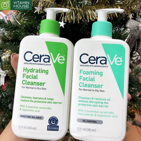 Sữa Rửa Mặt CeraVe Foaming Facial Cleanser 355ml Dành Cho Da Dầu