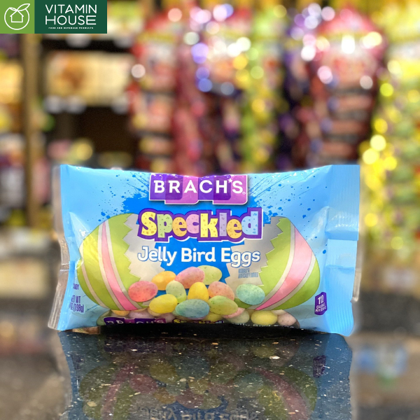 Kẹo Mềm Hình Trứng Brachs Speckled  Jelly Bird Eggs Mỹ Gói 110g