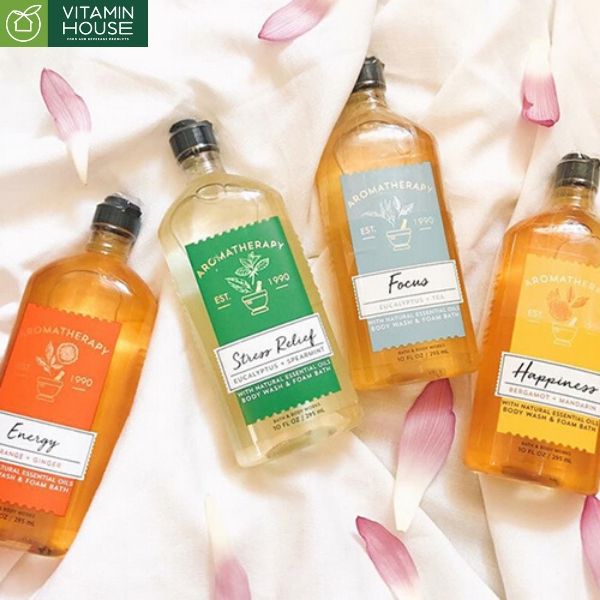 Chai Gel Tắm Aromatherapy BBW Mỹ 295ml - nhiều mùi