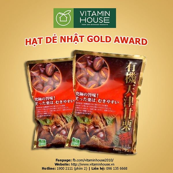 Hạt Dẻ Còn Vỏ Gold Award Nhật Gói 260g (đỏ)