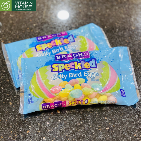 Kẹo Mềm Hình Trứng Brachs Speckled  Jelly Bird Eggs Mỹ Gói 110g