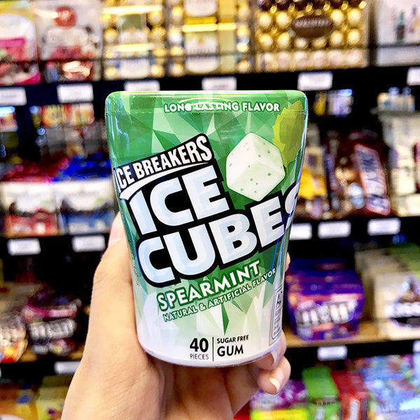 Kẹo Gum Nhai Không Đường – Ice Breakers Ice Cubes Spearmint