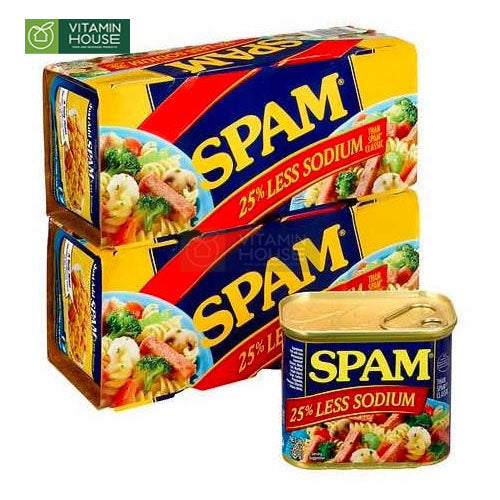 Thịt Hộp Spam 25% Less Sodium Mỹ 340g (ít mặn)