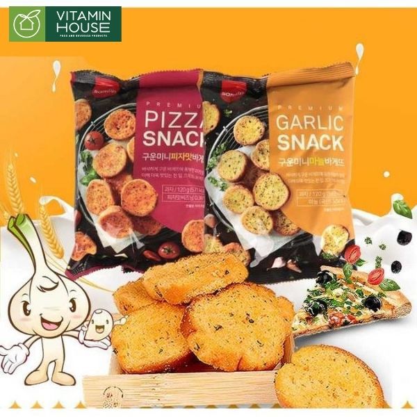 Snack Bánh Mỳ Nướng Pizza Samlip HQ Gói 120g