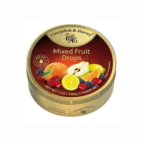 Kẹo Hộp Thiếc C&H Đức Mixed Fruit 200g (Nâu)