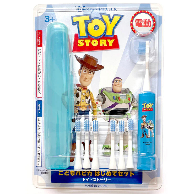 Bàn Chải Pin Trẻ Em Disney Toy Story + 6 Đầu Bàn Chải Thay Thế (Xanh)