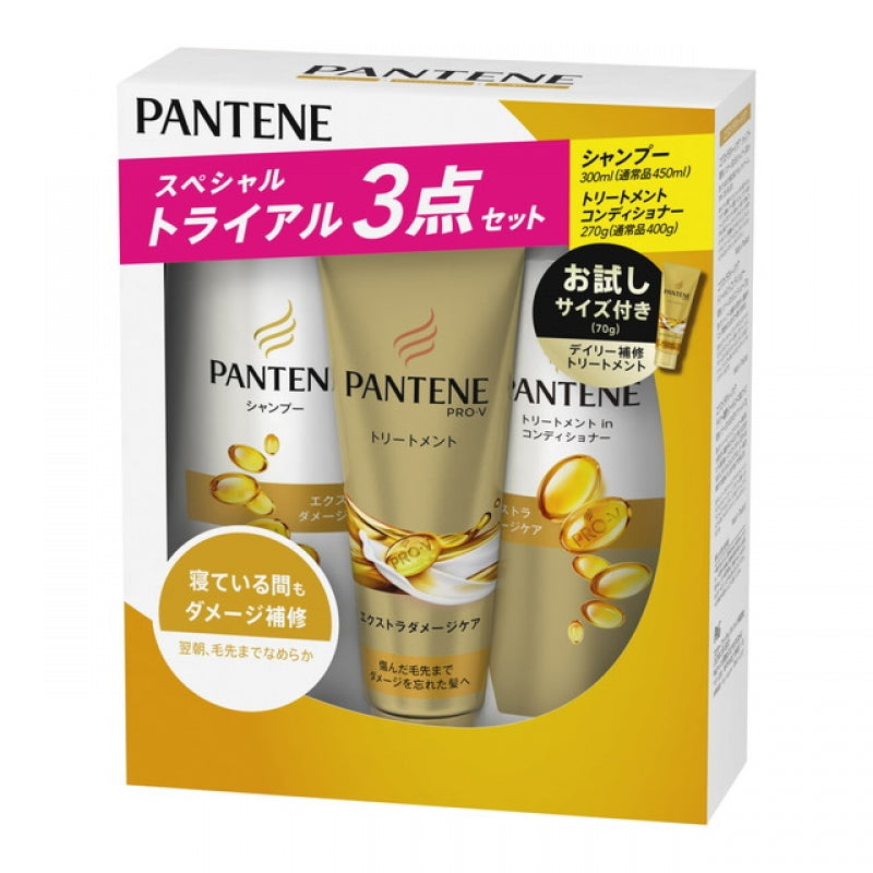 Bộ Dầu Gội Xã Pantene Nhật dành cho tóc khô, hư tổn (màu vàng)