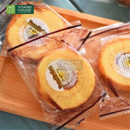Bánh Bông Lan Cắt Lát Baumkuchen Mini Nhật Gói 8 Cái