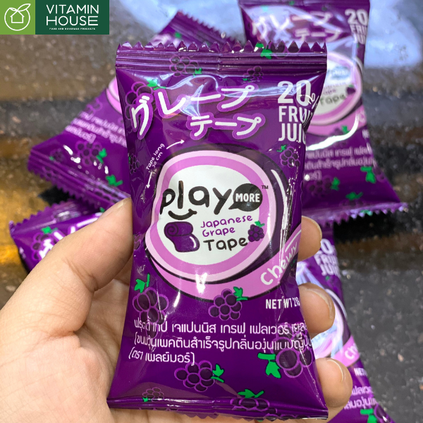 Kẹo dẻo cuộn Playmore vị nho 21g
