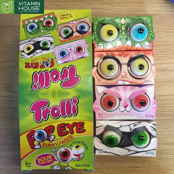 Kẹo Con Mắt Đôi Trolli Pop Eye 37.6g Hộp 2 Cái