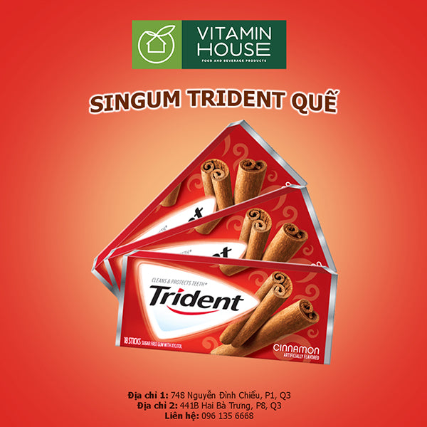 Kẹo Gum Trident Hương Quế