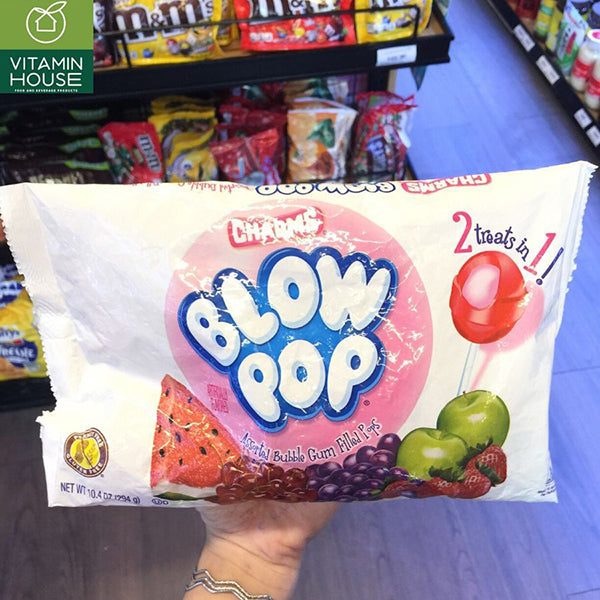 Kẹo Mút Vị Trái Cây Blow Pop Mỹ Gói 294g