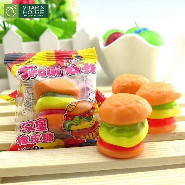 Kẹo Dẻo Mini Burger Trolli Đức Gói 90g