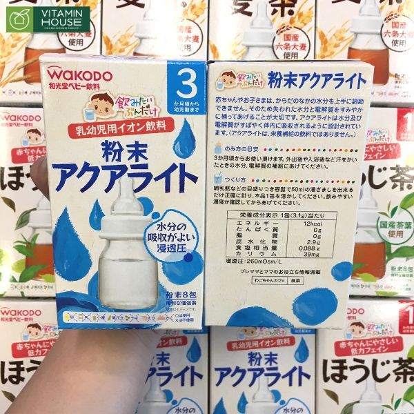 Trà điện giải Wakodo 3m+ ( xanh dương)