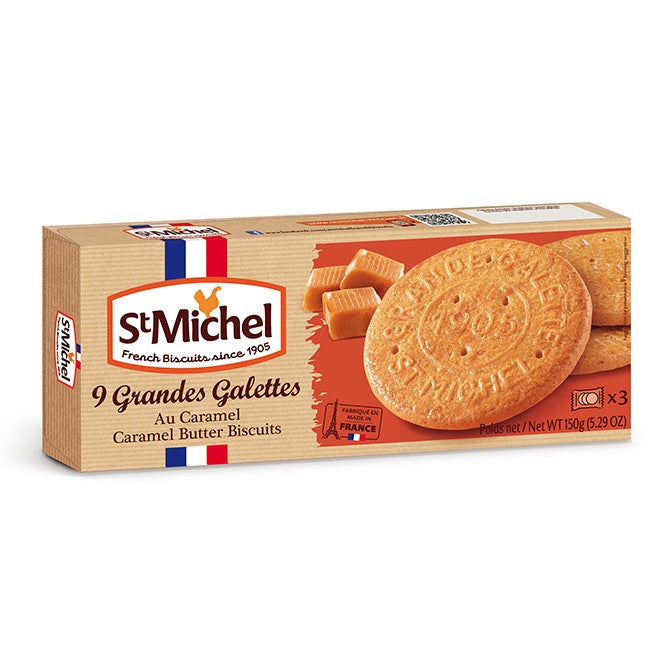 Bánh Quy Bơ Vị Caramel St Michel Grande Galette Pháp Hộp 150g