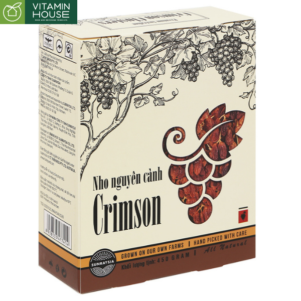 Nho Khô Crimson Clusters Úc Hộp 450g