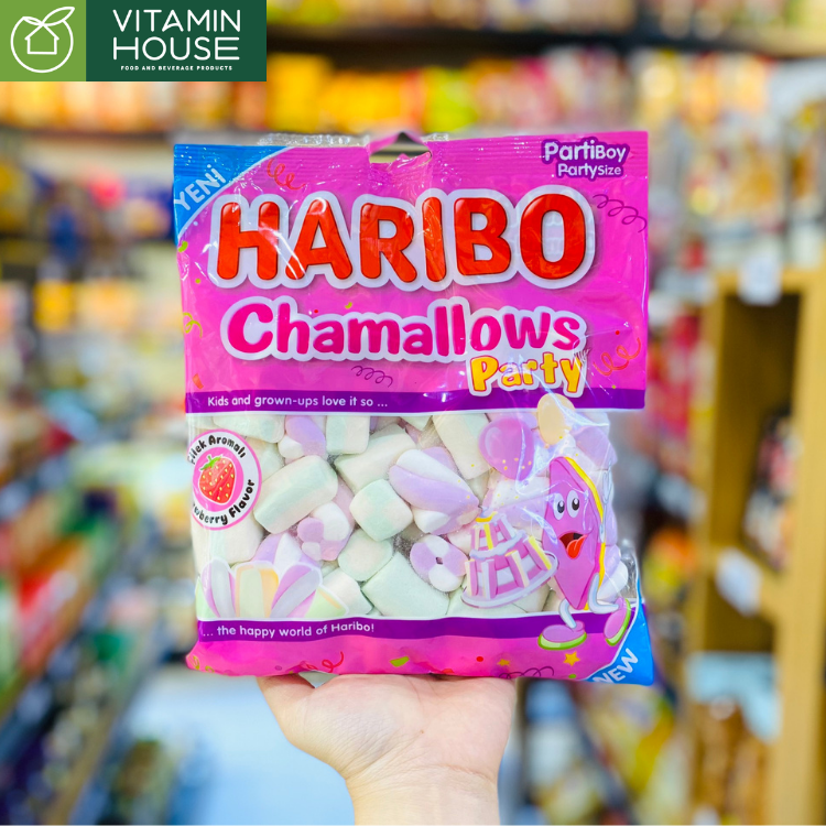 Kẹo Xốp Haribo Chamallows Party 150g (hồng)