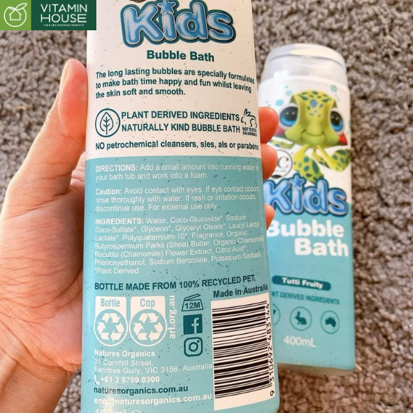Sữa Tắm Kids Bubble Bath Úc 400ml