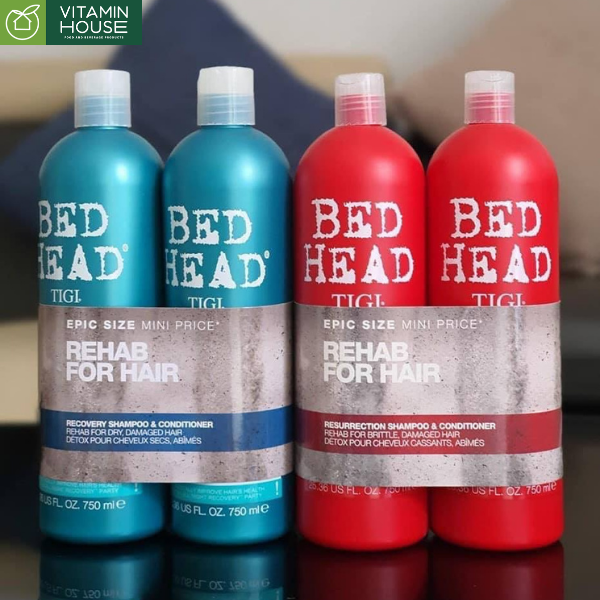 Set Dầu gội xả Bed Head Tigi Rehab For Hair (xanh)