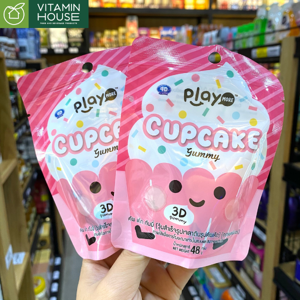 Kẹo dẻo hình bánh Cupcake Playmore 48g