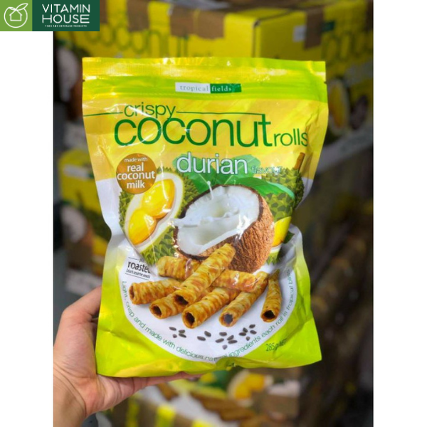Bánh Cuộn Crispy Coconut Durian Úc 285g