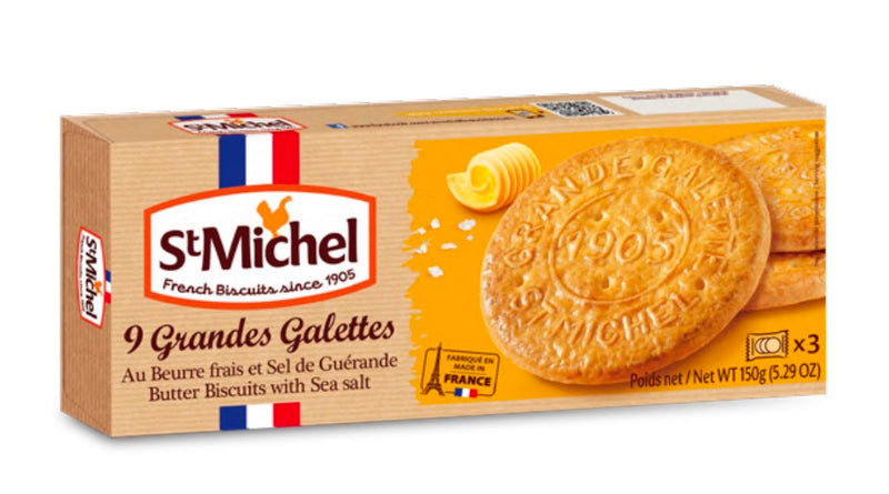 Bánh Quy Bơ Vị Muối St Michel Grande Galette Pháp Hộp 150g