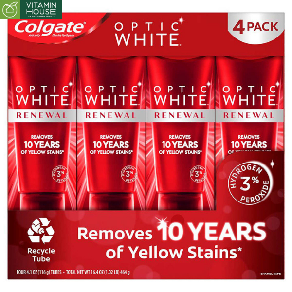 Kem đánh răng Colgate Optic White Renewal 116g Mỹ (new)