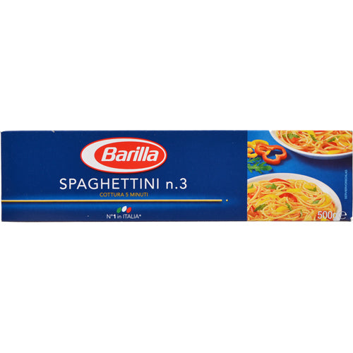 Mỳ Spaghetini Sợi Hình Ống Các Cỡ Barilla Ý Hộp 500g