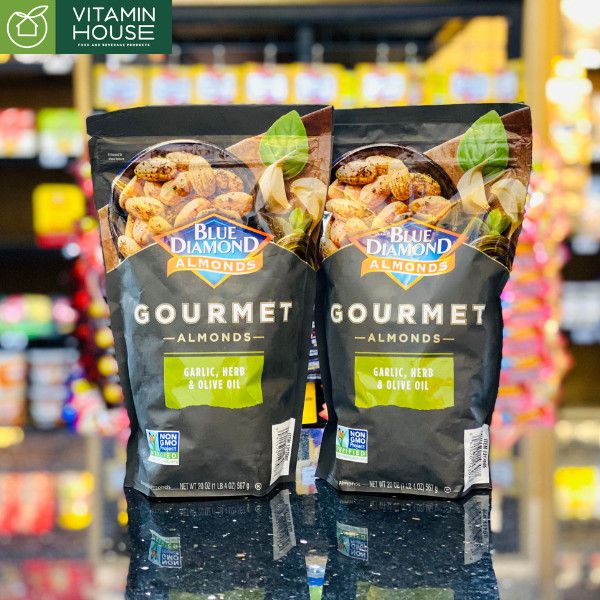 Hạnh Nhân Blue Diamond Gourmet Garlic, Herb & Olive Oil 567g