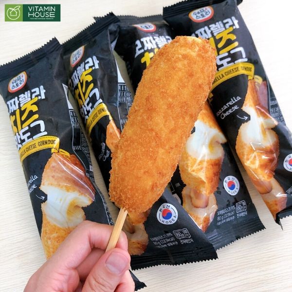 Bánh Hotdog Phô Mai Xúc Xích Mozzarella Cheese Corndog HQ Gói 80g