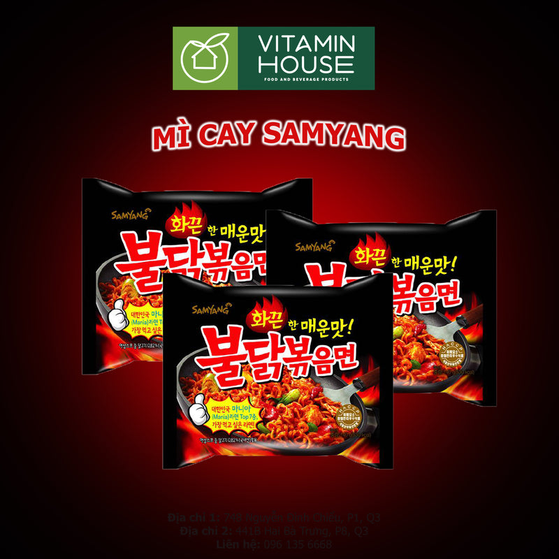 Mì Cay Truyền Thống Samyang HQ Gói 140g (Đen)