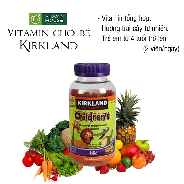 Kẹo dẻo vitamin tổng hợp cho bé Kirkland Mỹ