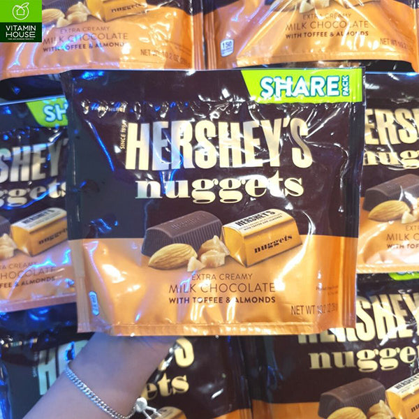 Chocolate Hershey Nuggets Milk Toffee & Almonds 289g (Share Pack)