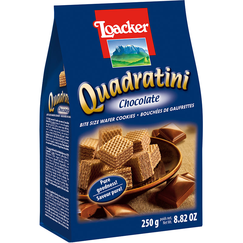 Bánh Xốp Chocolate Quadratini Loacker Ý Gói 125g (Xanh)