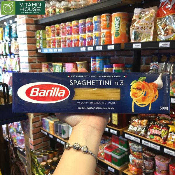 Mỳ Spaghetini Sợi Hình Ống Các Cỡ Barilla Ý Hộp 500g