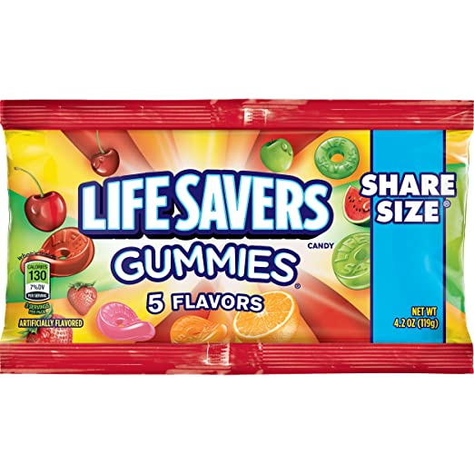 Kẹo Dẻo Trái Cây 5 Vị Life Savers Gummies Mỹ Gói 119g