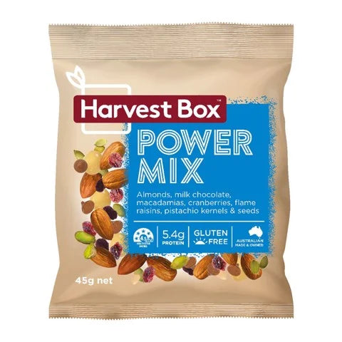 Hạt Khô Hỗn Hợp Power Mix Harvest Box Úc Gói 45g