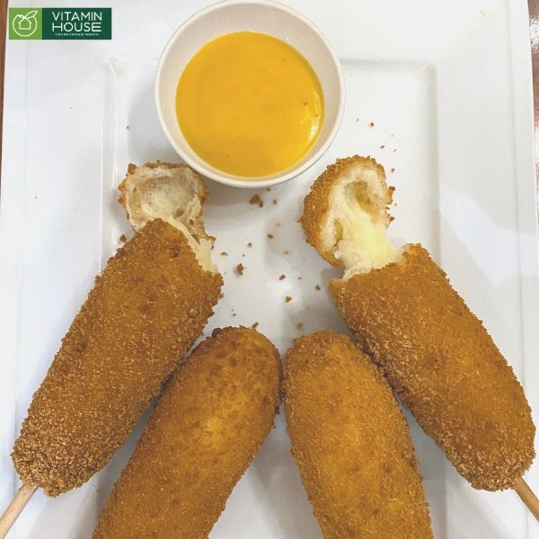 Bánh Hotdog Phô Mai Xúc Xích Mozzarella Cheese Corndog HQ Gói 80g