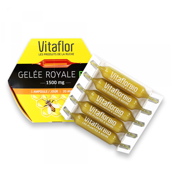 Sữa ong chúa Vitaflor Gelée Royale Bio 1500mg Pháp