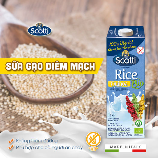 Sữa Diêm Mạch Hữu Cơ Riso Scotti Ý Hộp 1L