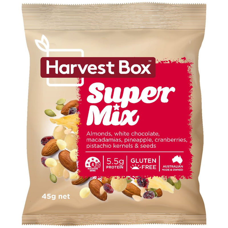 Hạt Khô Hỗn Hợp Harvest Box Super Mix Úc Gói 45g