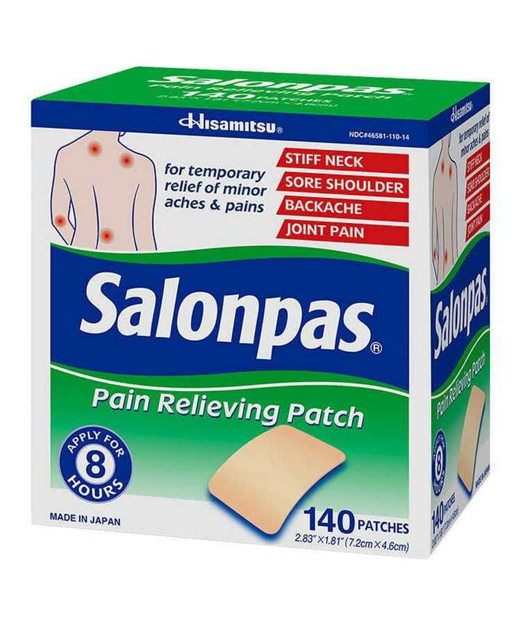 Miếng Dán Giảm Đau Salonpas Pain Relieving Patch Nhật Hộp 140 Miếng