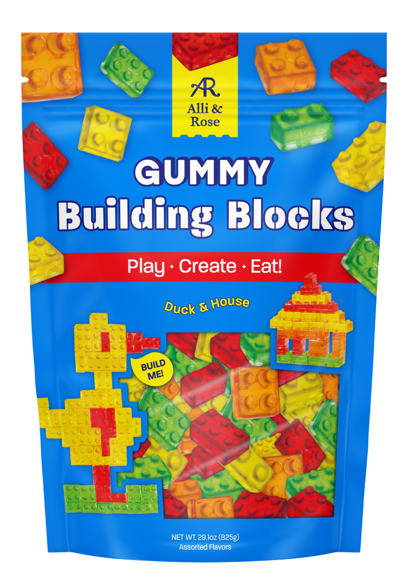 Gói Kẹo Gummy Building Block Duck & House 825G