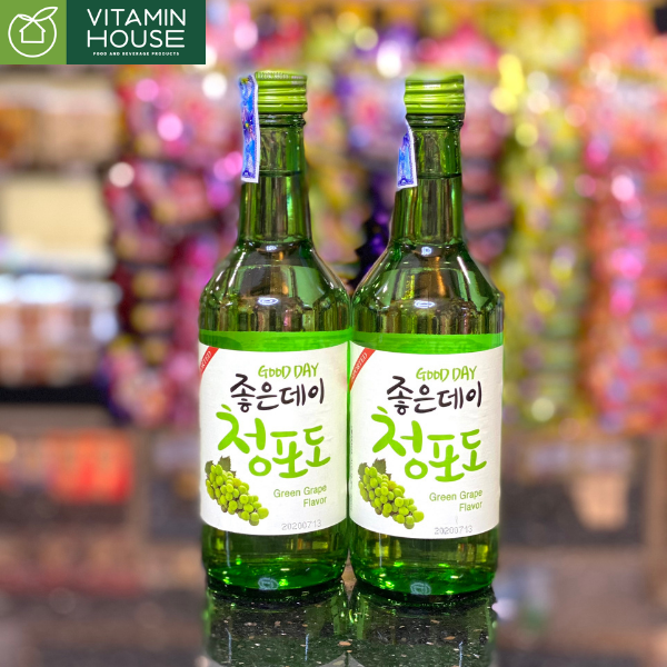 Rượu Soju Green Grape Good Day HQ Chai 360ml