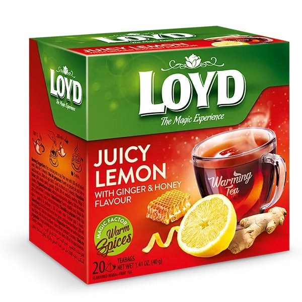 Trà Túi Lọc Gừng Mật Ong Juicy Lemon LoyD Ba Lan Hộp 40g