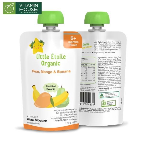 Little Etoile Organic - Pear, Mango & Banana