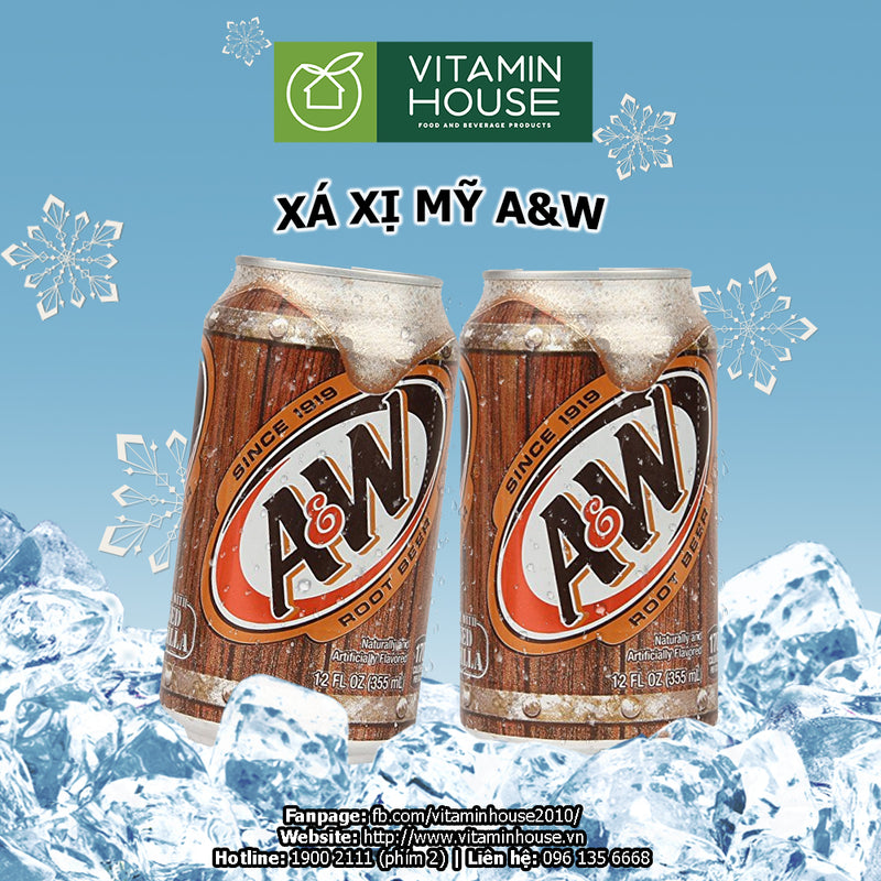 Xá Xị Mỹ A&W 350ML