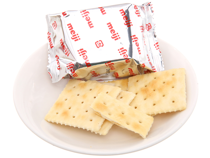 Bánh Quy Lạt Plain Crackers Yến Mạch Meiji Nhật Hộp 104g