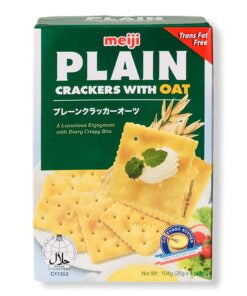 Bánh Quy Lạt Plain Crackers Yến Mạch Meiji Nhật Hộp 104g